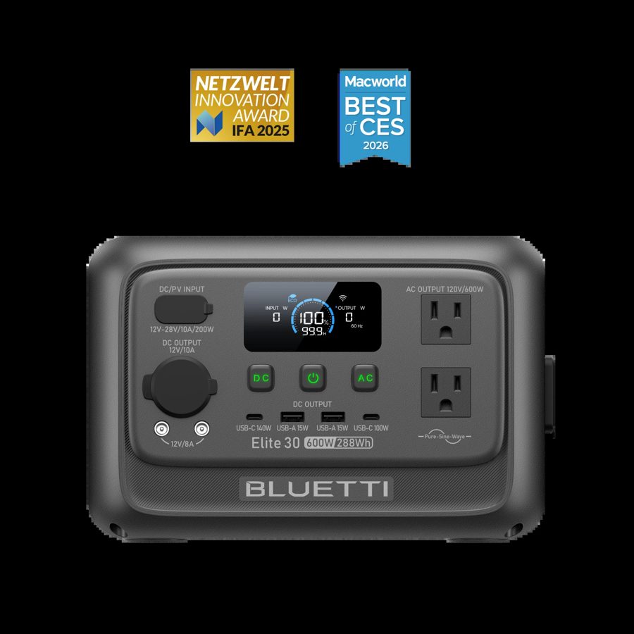 BLUETTI Elite 30 V2 Portable Power Station | 600W 288Wh