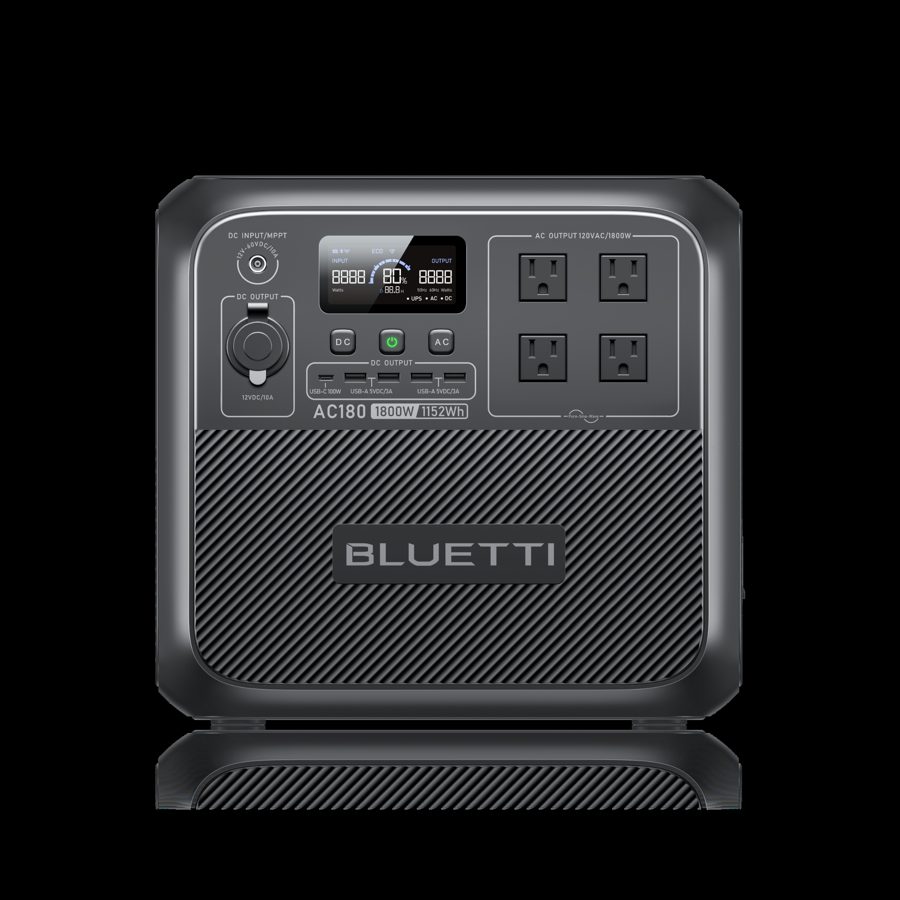 BLUETTI AC180 Solar Portable Power Station | 1,800W 1,152Wh