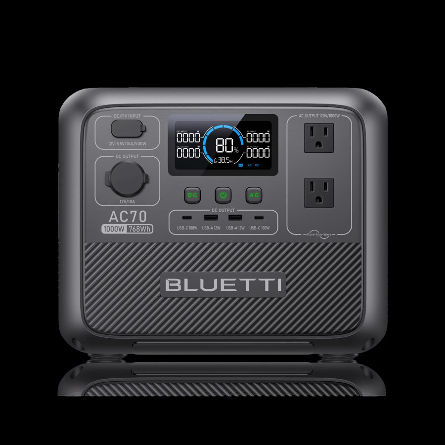 BLUETTI AC70 Portable Power Station | 1,000W 768Wh